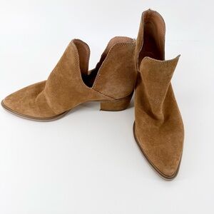 Steve Madden Dextir Suede Ankle Western Booties Boho – Cognac Brown – Size 8